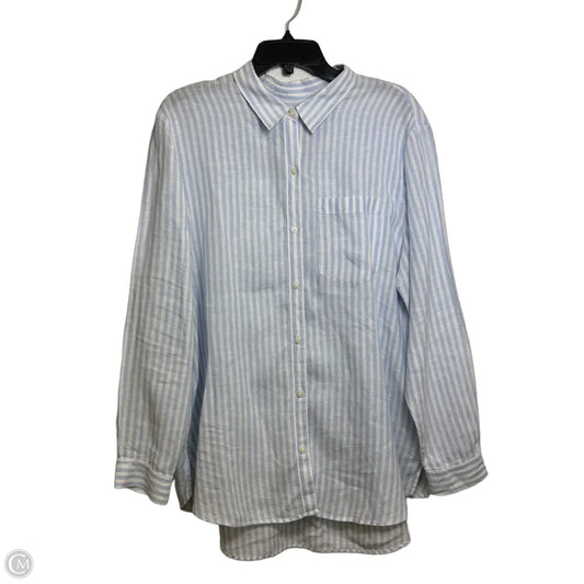 Top Long Sleeve By Gap In Striped Pattern, Size: Xl