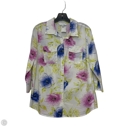 Top Long Sleeve By Croft And Barrow In Multi-colored, Size: M