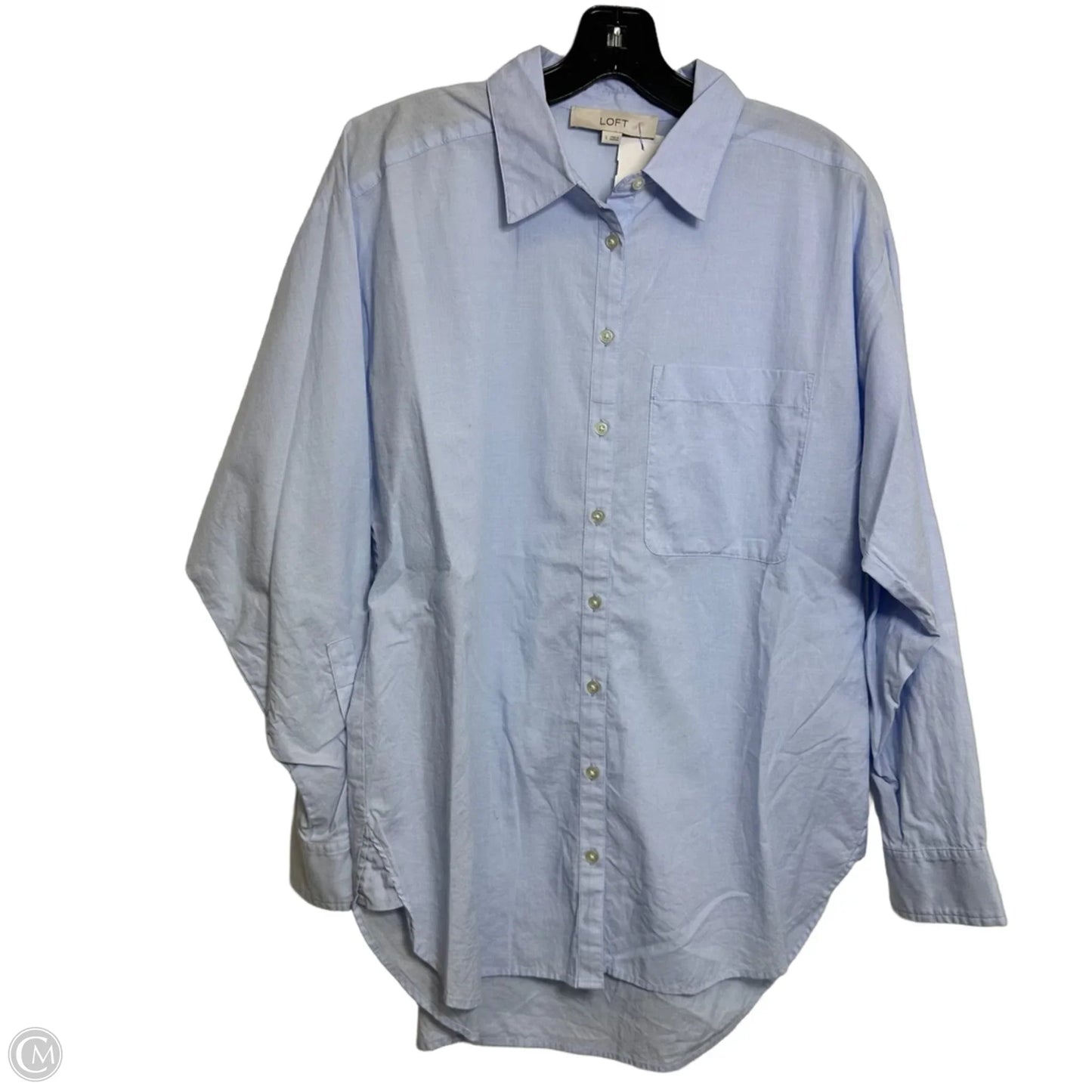 Top Long Sleeve By Loft In Blue, Size: S
