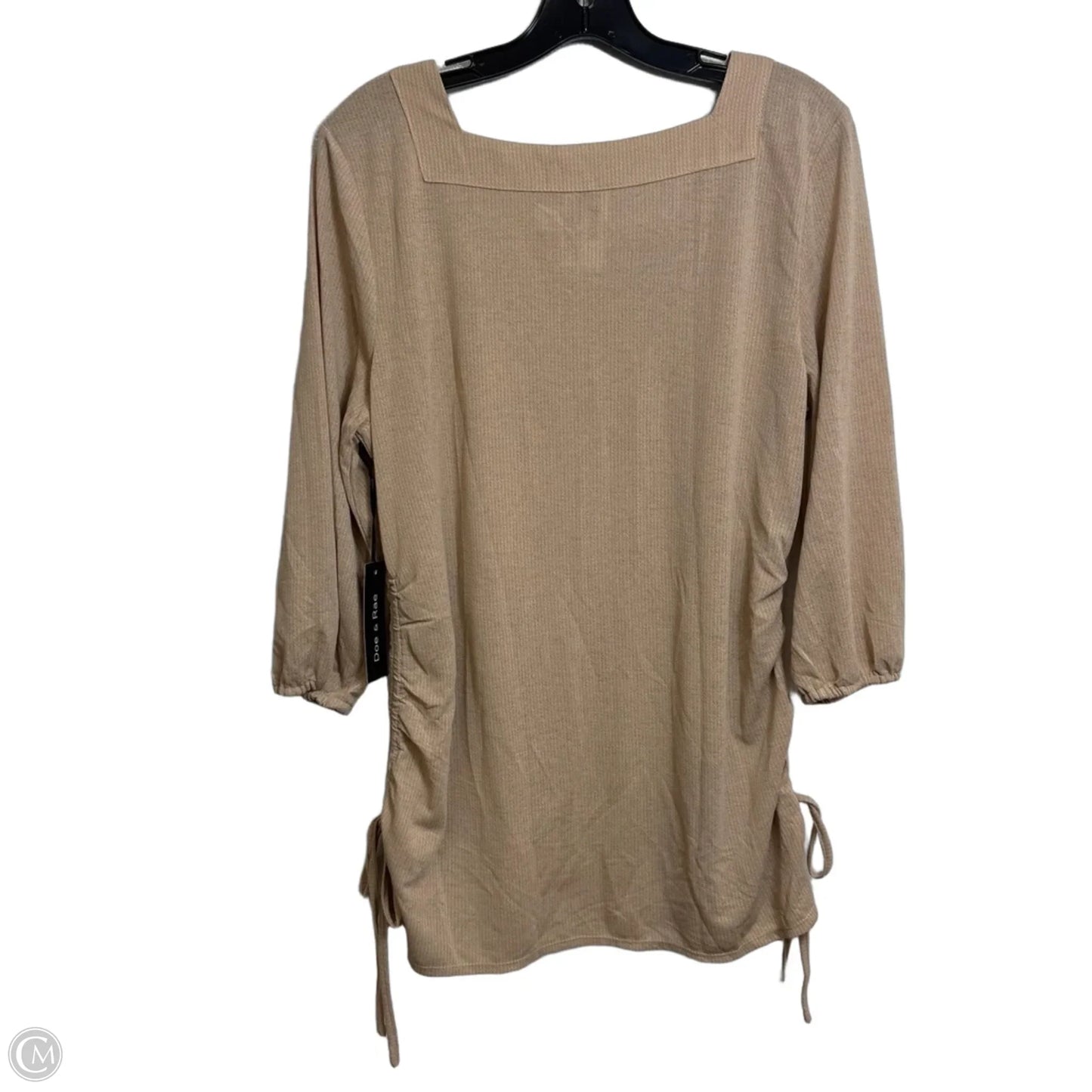 Top 3/4 Sleeve By Doe & Rae In Beige, Size: L