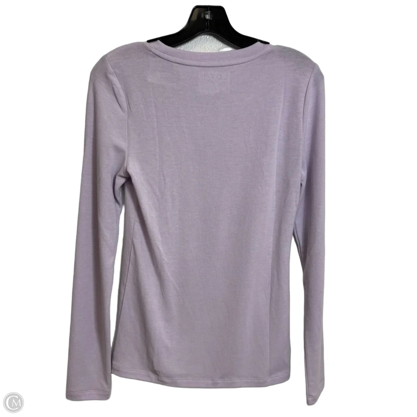 Top Long Sleeve Basic By Loft In Purple, Size: M