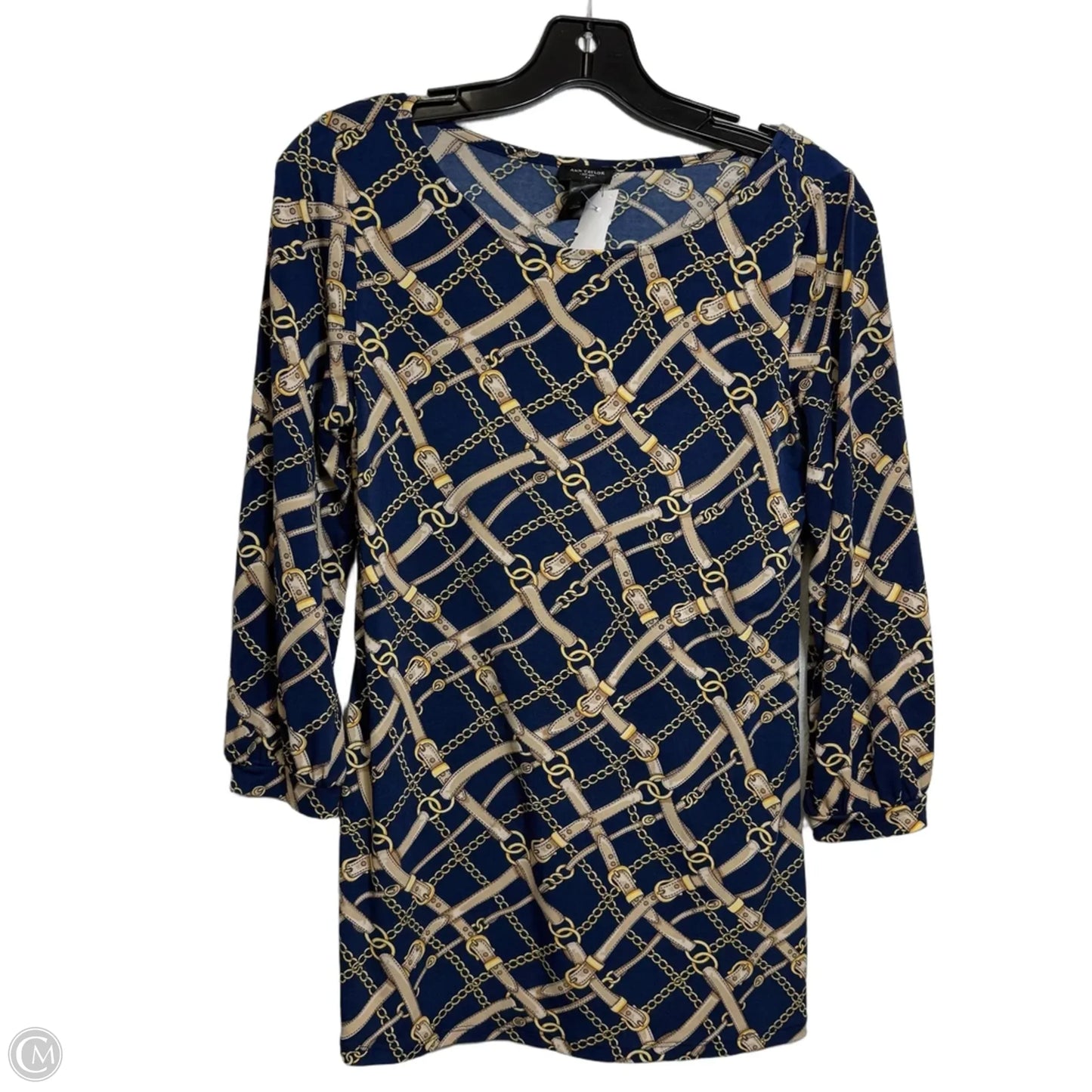 Tunic Long Sleeve By Ann Taylor In Navy, Size: Xs