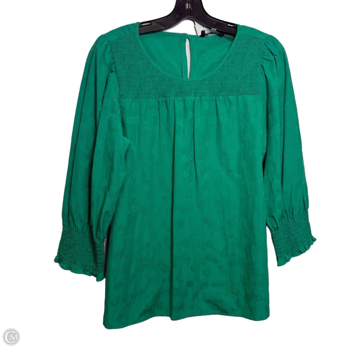 Top Long Sleeve Designer By Karl Lagerfeld In Green, Size: M