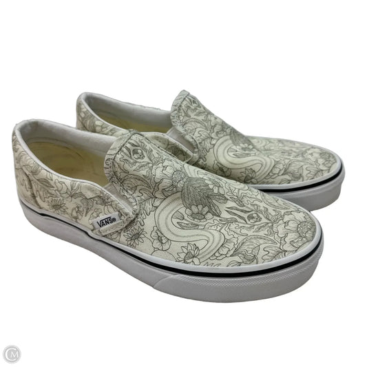 Shoes Flats By Vans In White, Size: 6