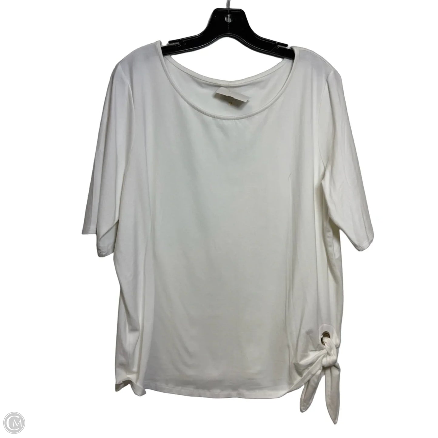 Top Short Sleeve Basic By Belle By Kim Gravel In White, Size: L