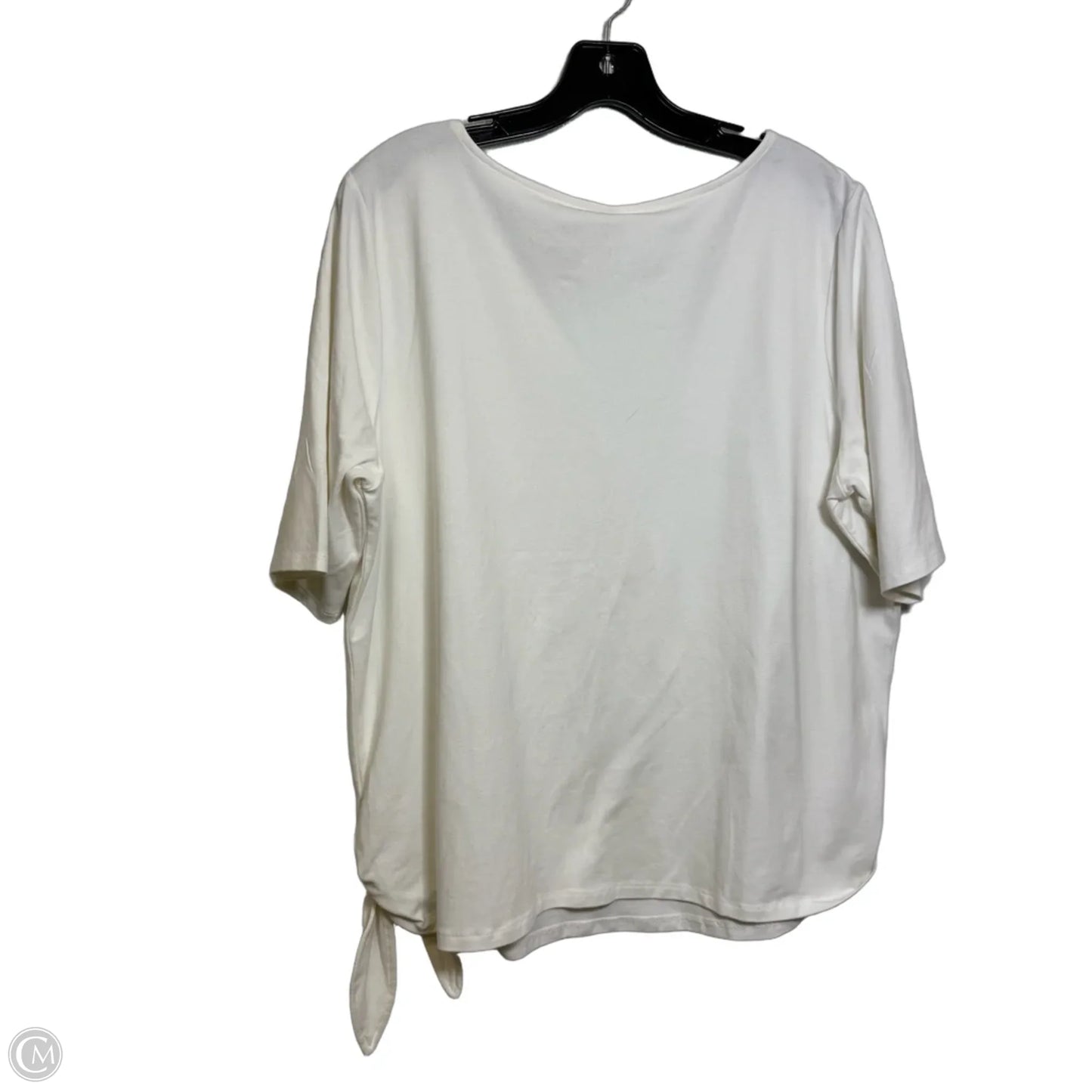 Top Short Sleeve Basic By Belle By Kim Gravel In White, Size: L
