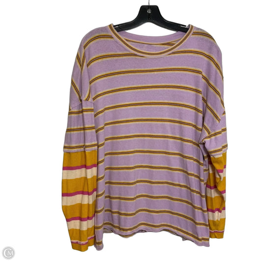Top Long Sleeve By We The Free In Striped Pattern, Size: L