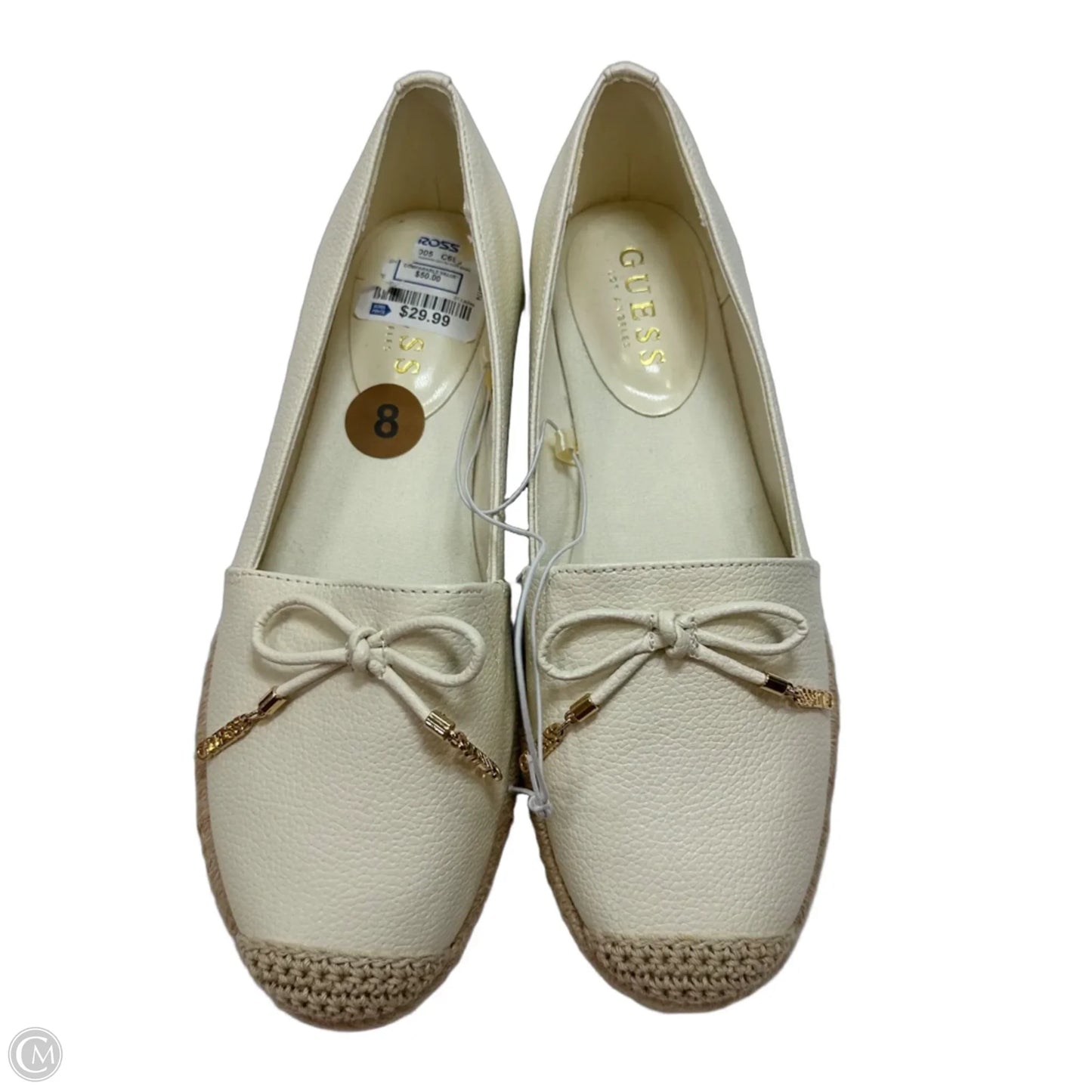 Shoes Flats By Guess In Ivory, Size: 8