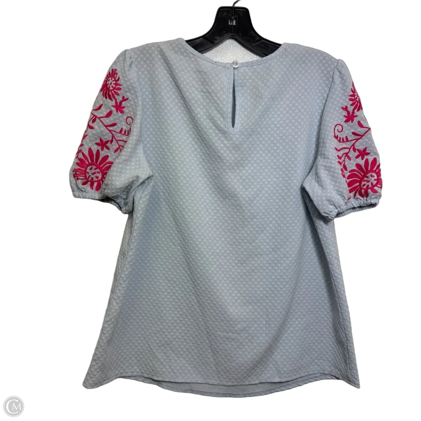Top Short Sleeve By Shein In Blue, Size: M