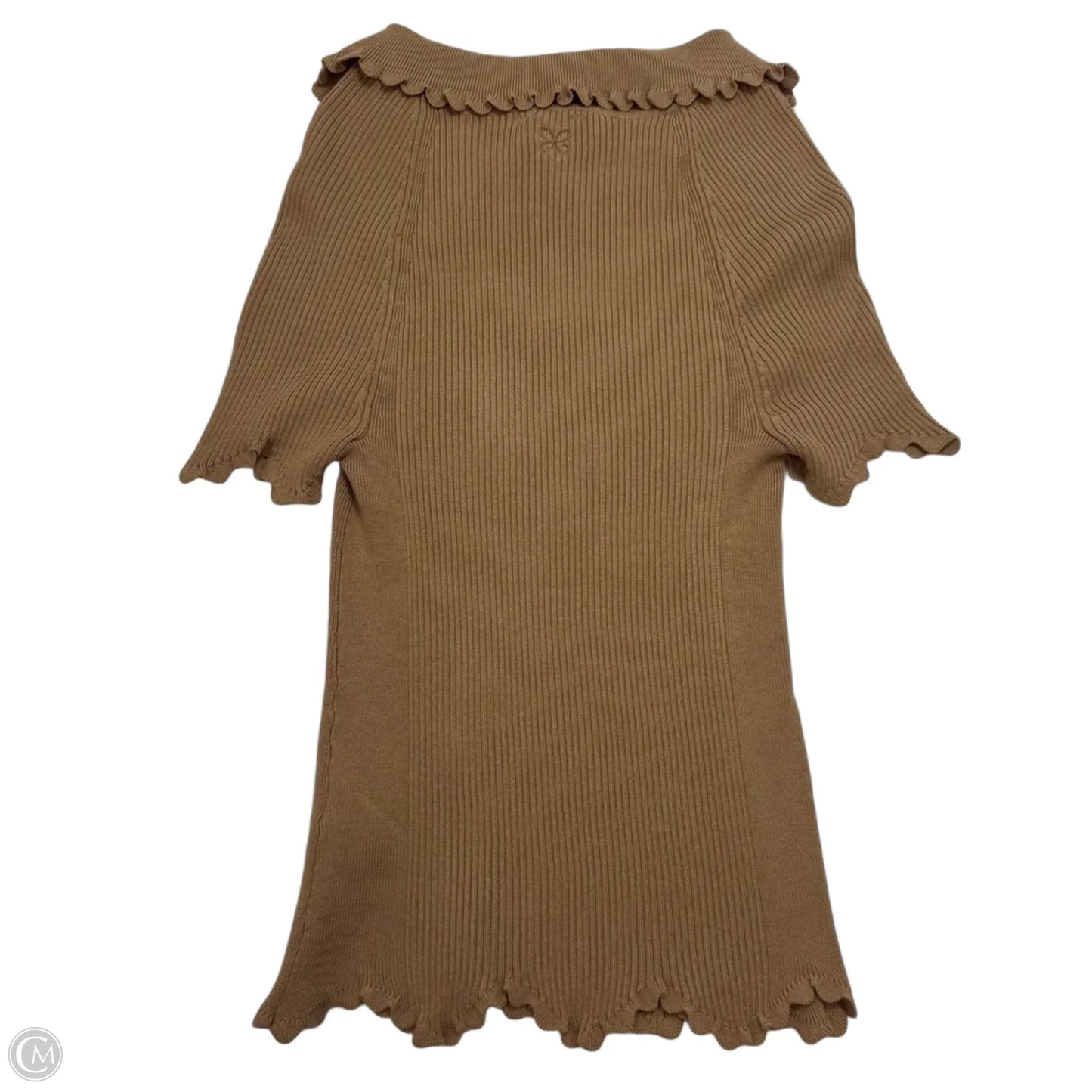 Top Short Sleeve By Maeve In Tan, Size: Xxs