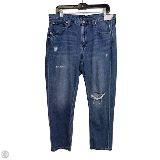 Jeans Boyfriend By Gap In Blue Denim, Size: 12