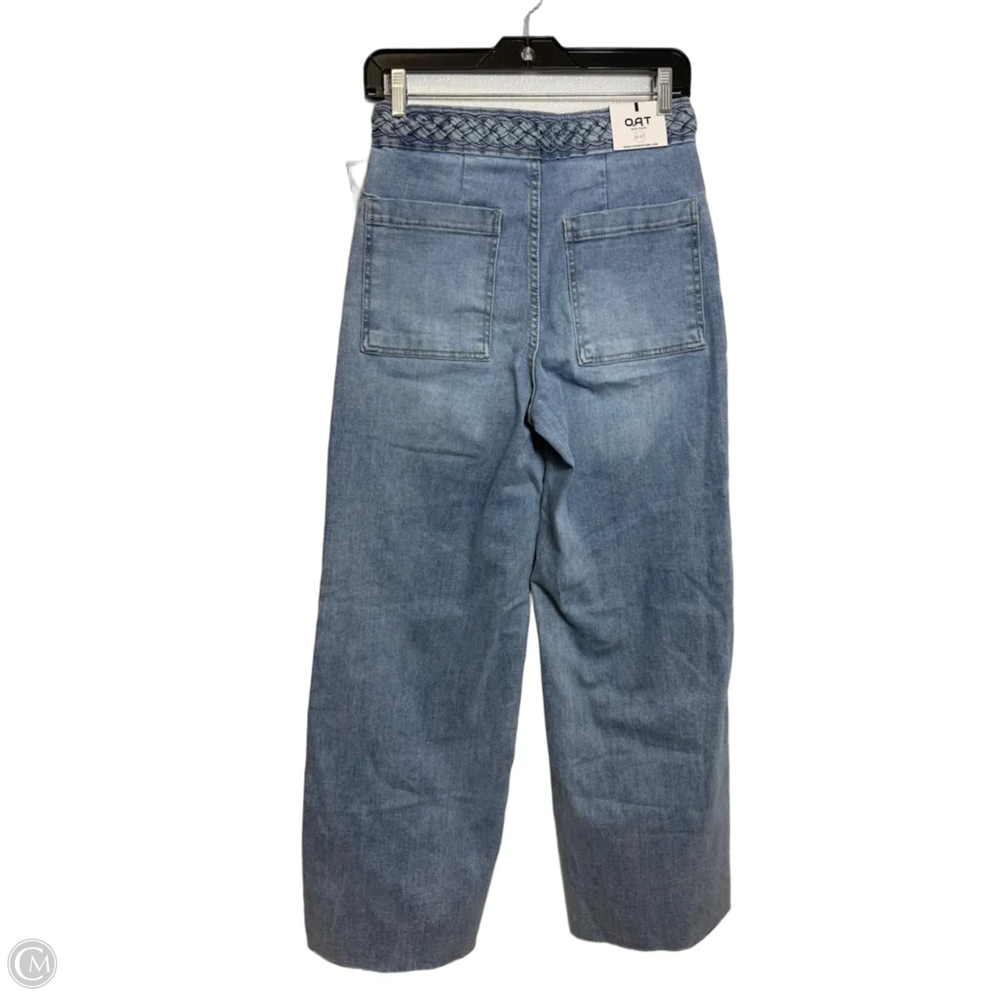 Jeans high rise Wide Leg By Oat In Blue Denim, Size: 4