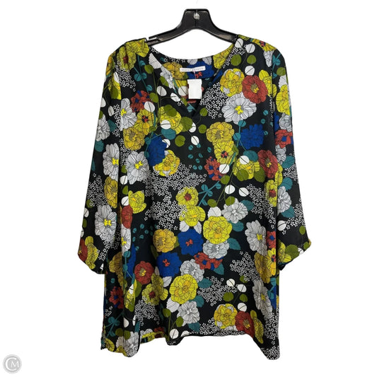 Top 3/4 Sleeve By Violet And Claire In Floral Print, Size: 1x