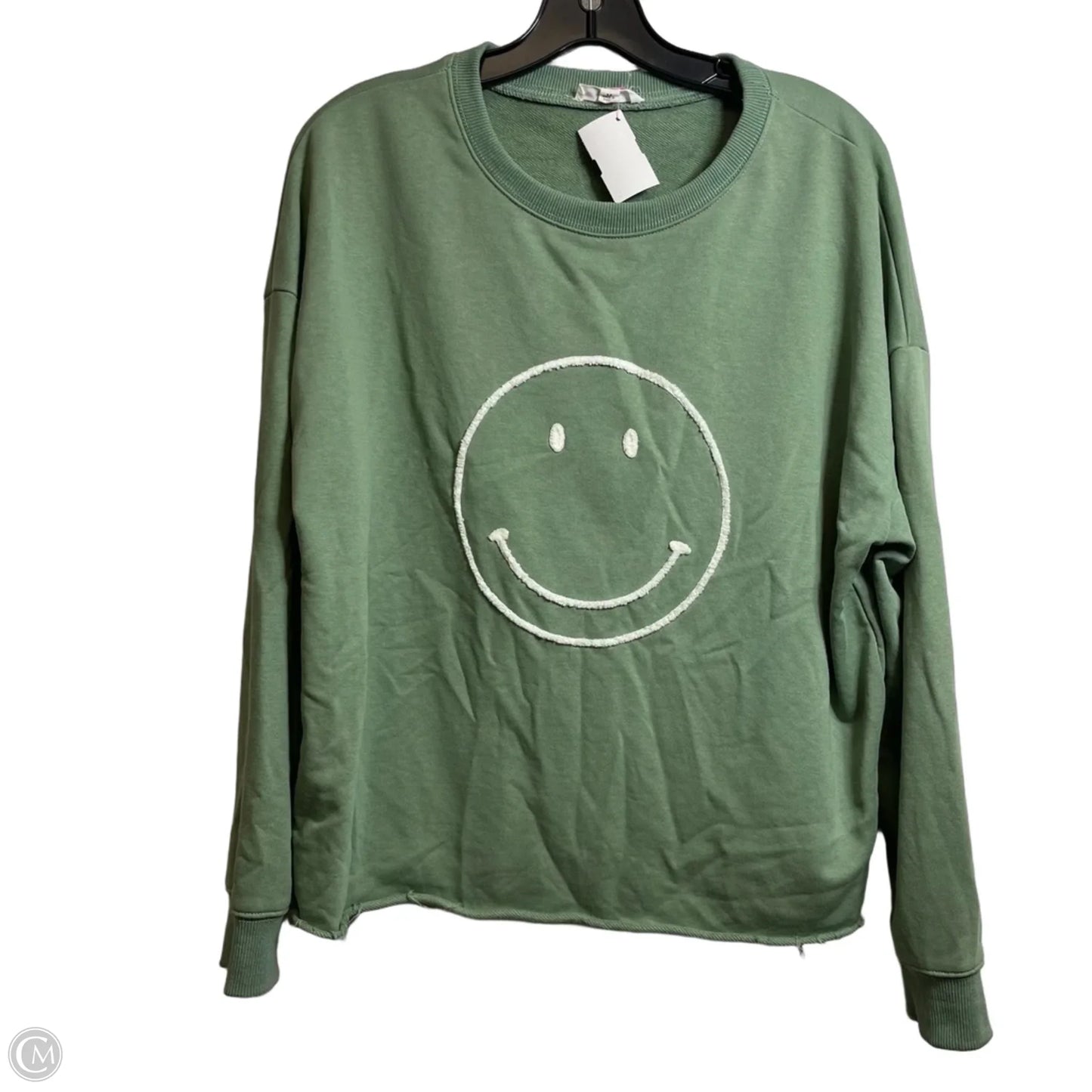 Top Long Sleeve By Newbury Kustom In Green, Size: M
