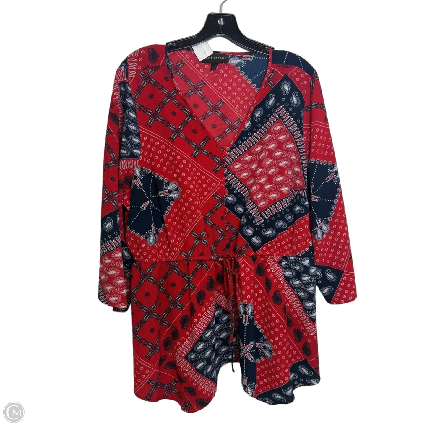 Top 3/4 Sleeve By Lane Bryant In Red, Size: 1x