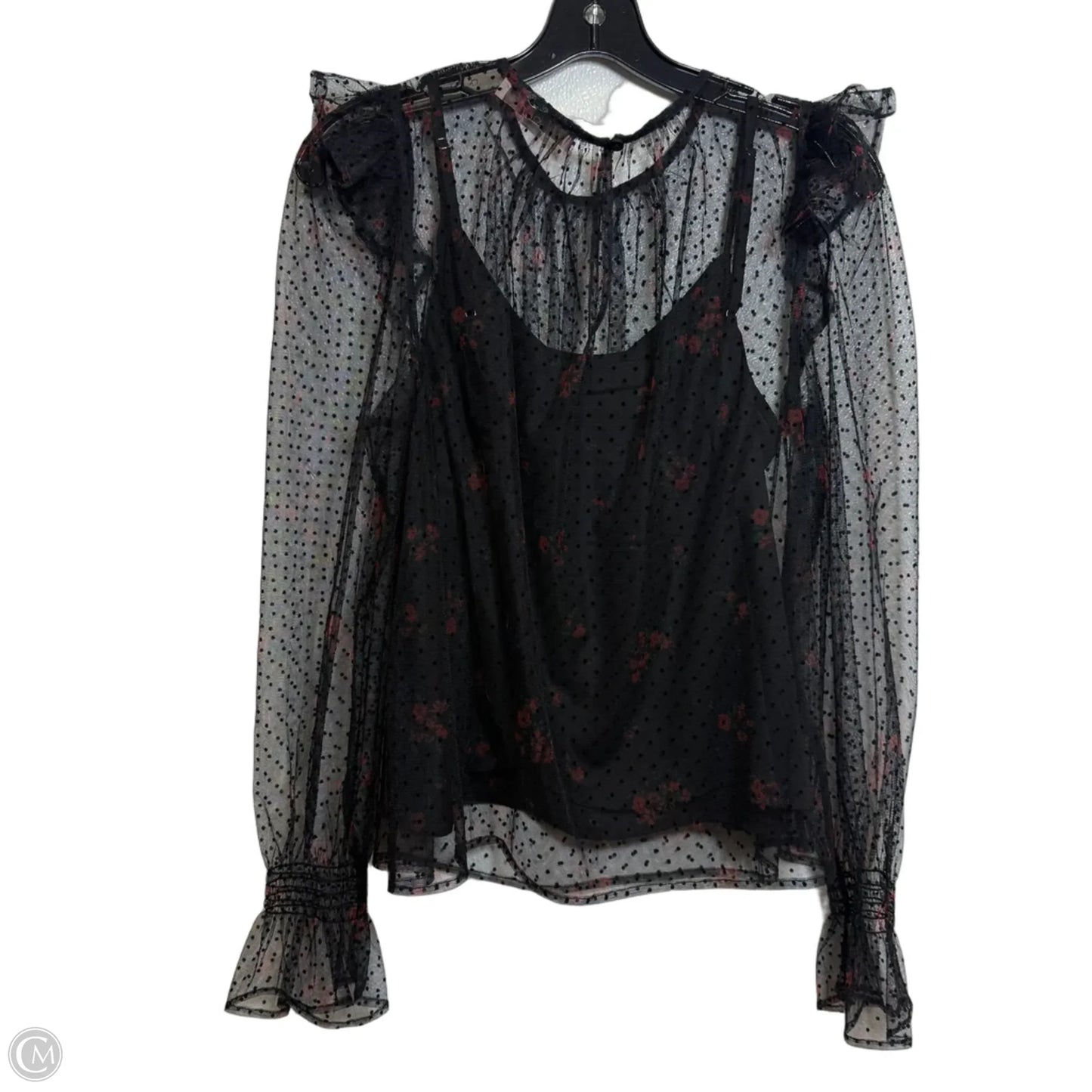 Top Long Sleeve By Loft In Black, Size: S