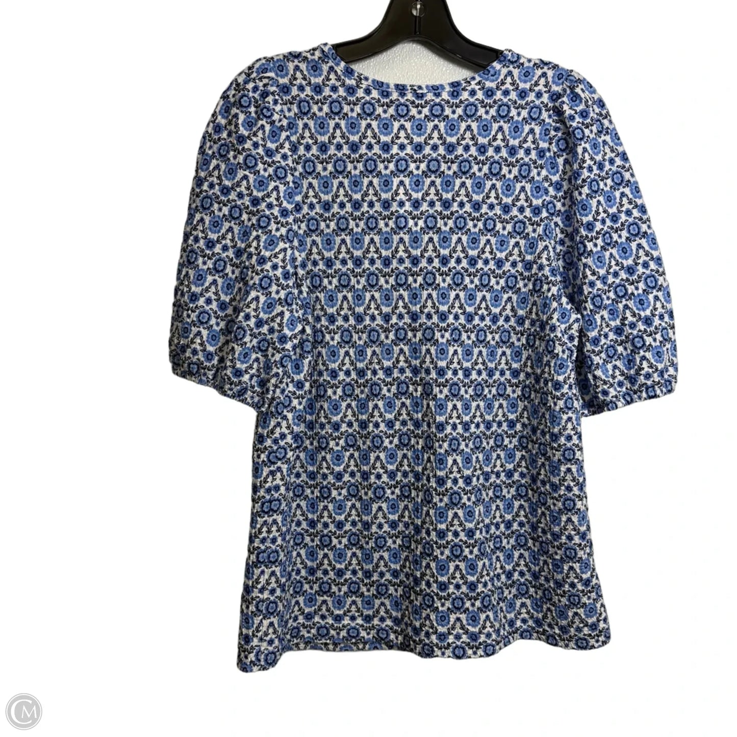 Top Short Sleeve By Loft In Blue, Size: S