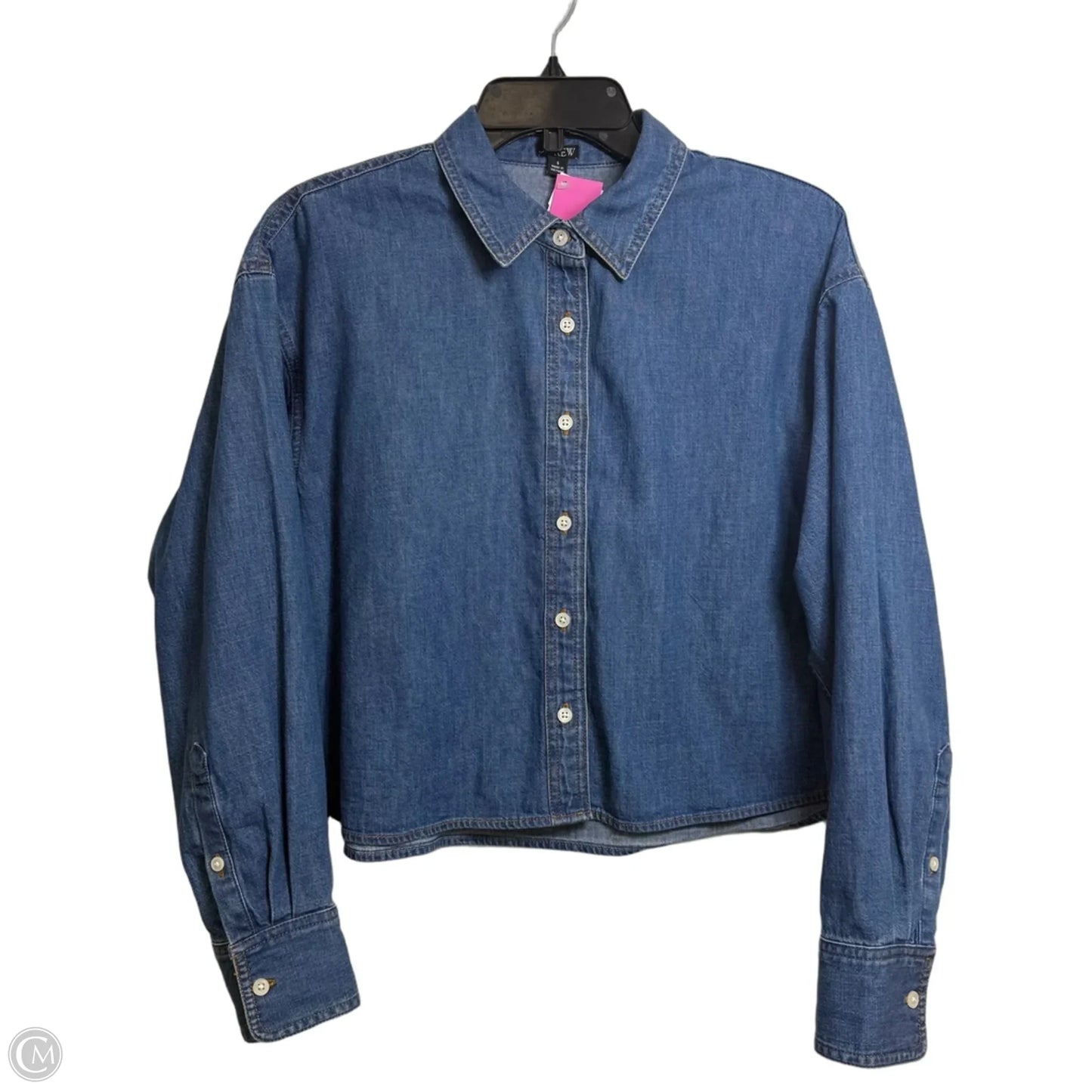 Top Long Sleeve By J. Crew In Blue Denim, Size: S
