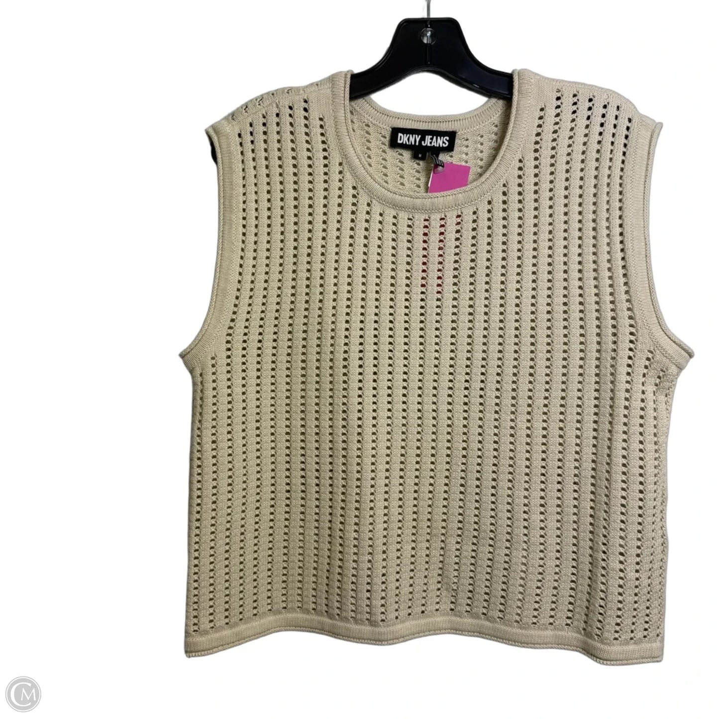 Top Sleeveless By Dkny In Tan, Size: M