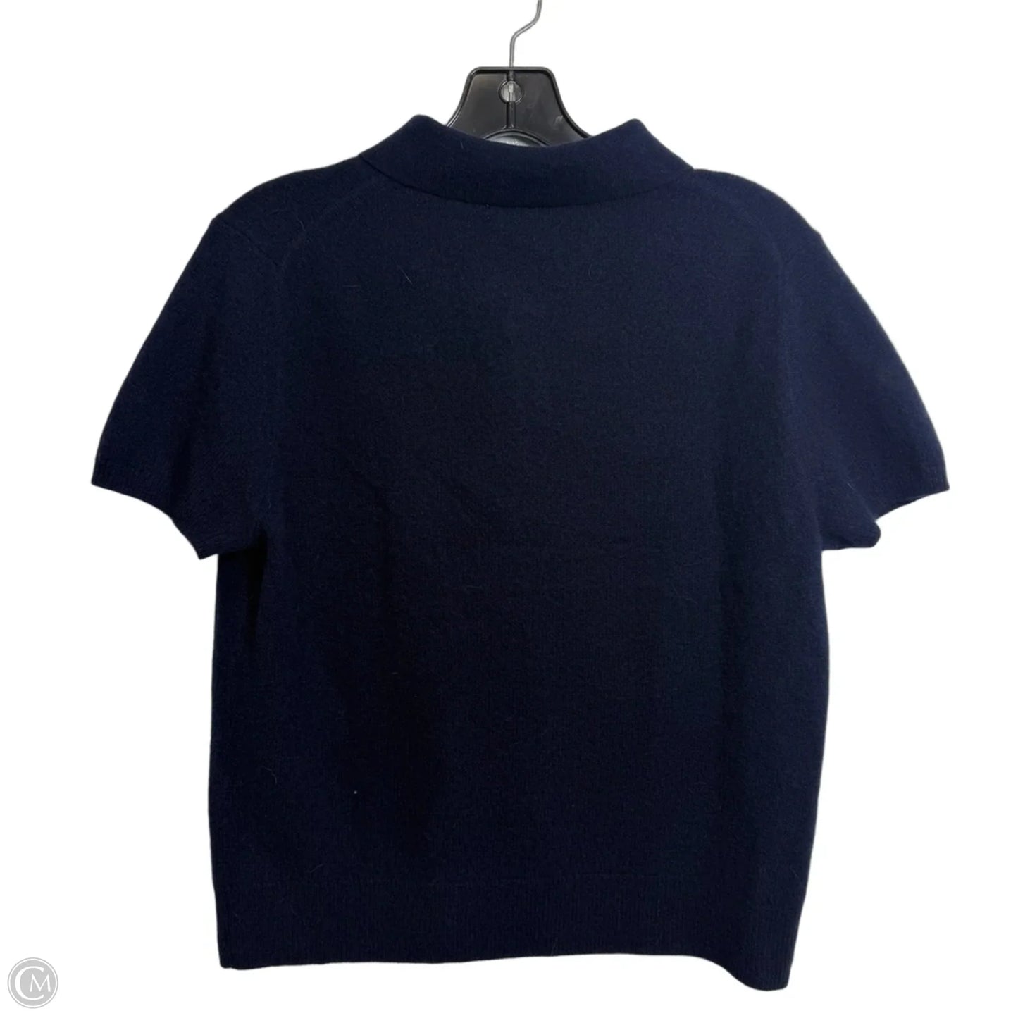 Cashmere Top Short Sleeve By Banana Republic In Navy, Size: L