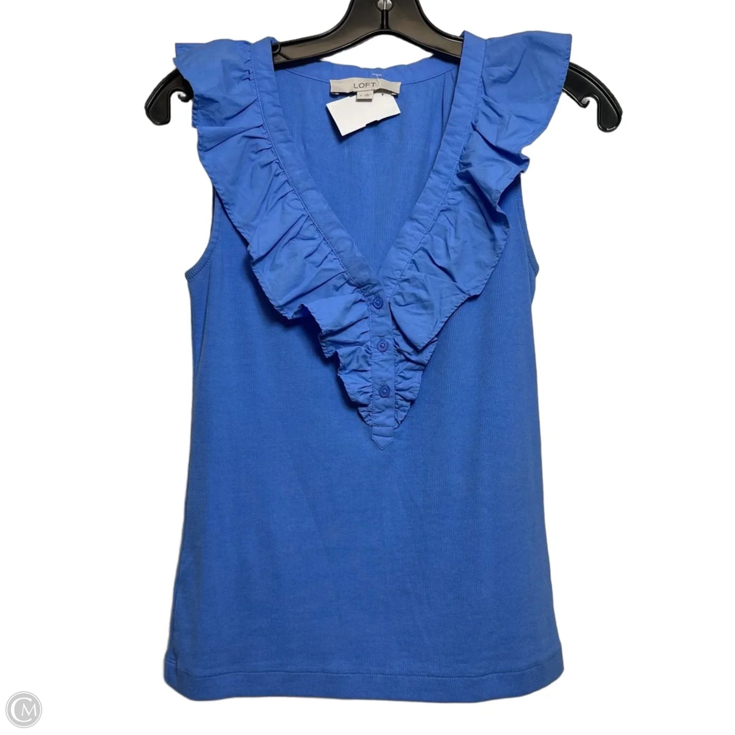 Top Sleeveless By Loft In Blue, Size: S