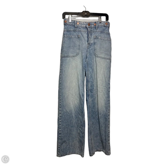 Jeans Wide Leg By We The Free In Blue Denim, Size: 0