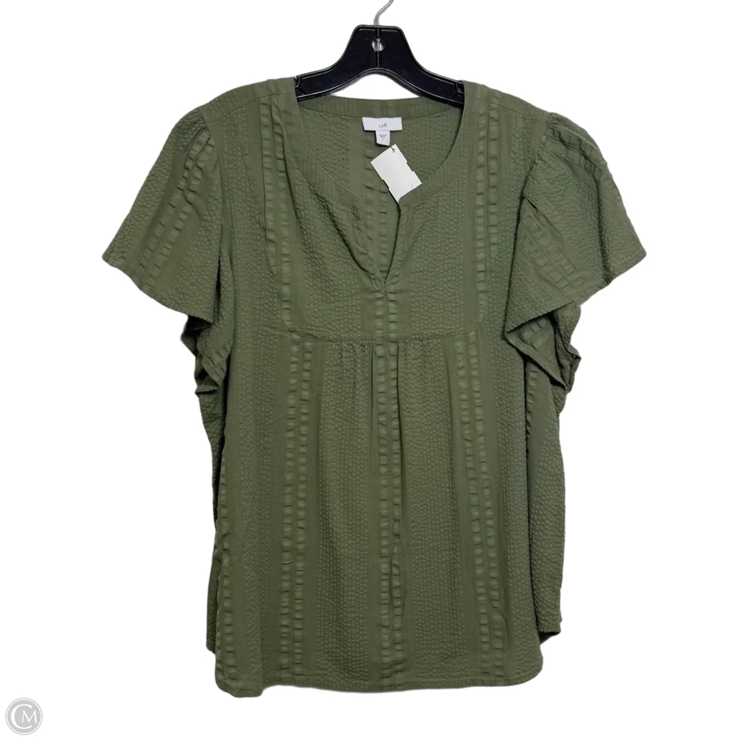 Top Short Sleeve By J. Jill In Green, Size: L