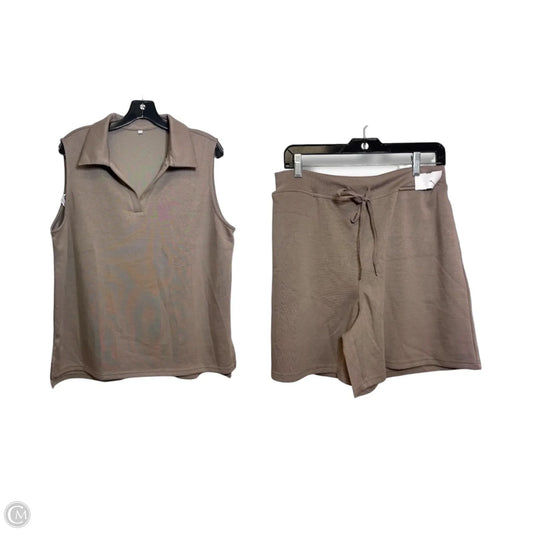 Shorts Set By Clothes Mentor In Taupe, Size: L