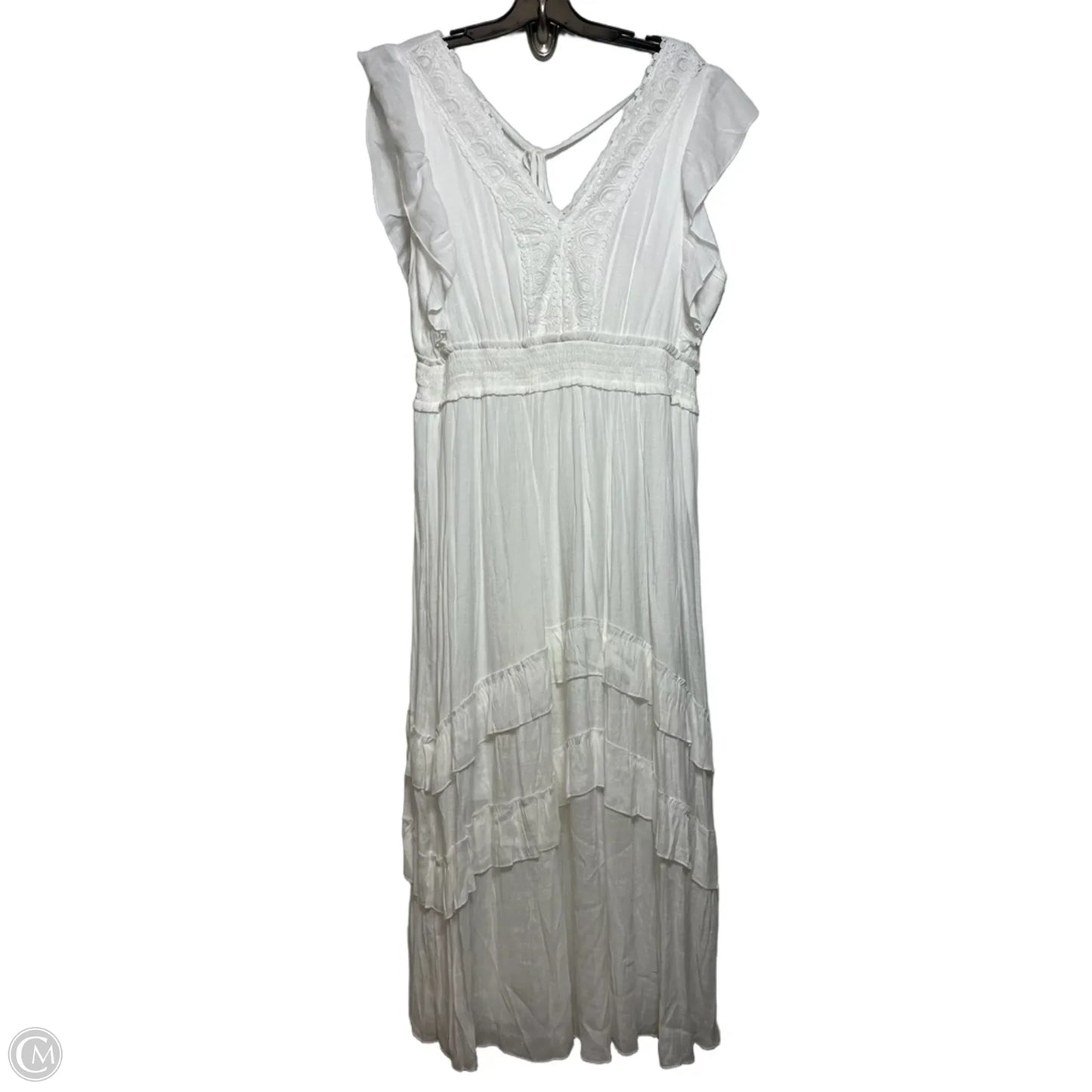 Dress Party Midi By Clothes Mentor In White, Size: Xl