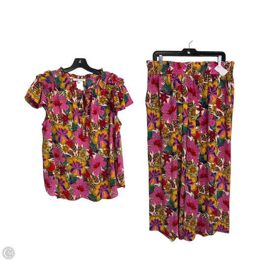 Capris 2pc By Rose And Olive In Floral Print, Size: 1x