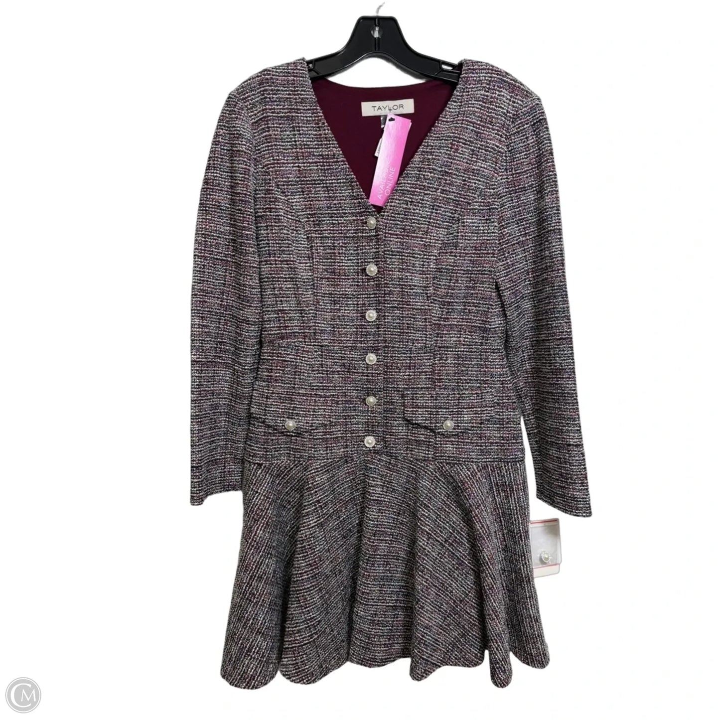 Dress Party Short By Taylor In Maroon, Size: 10