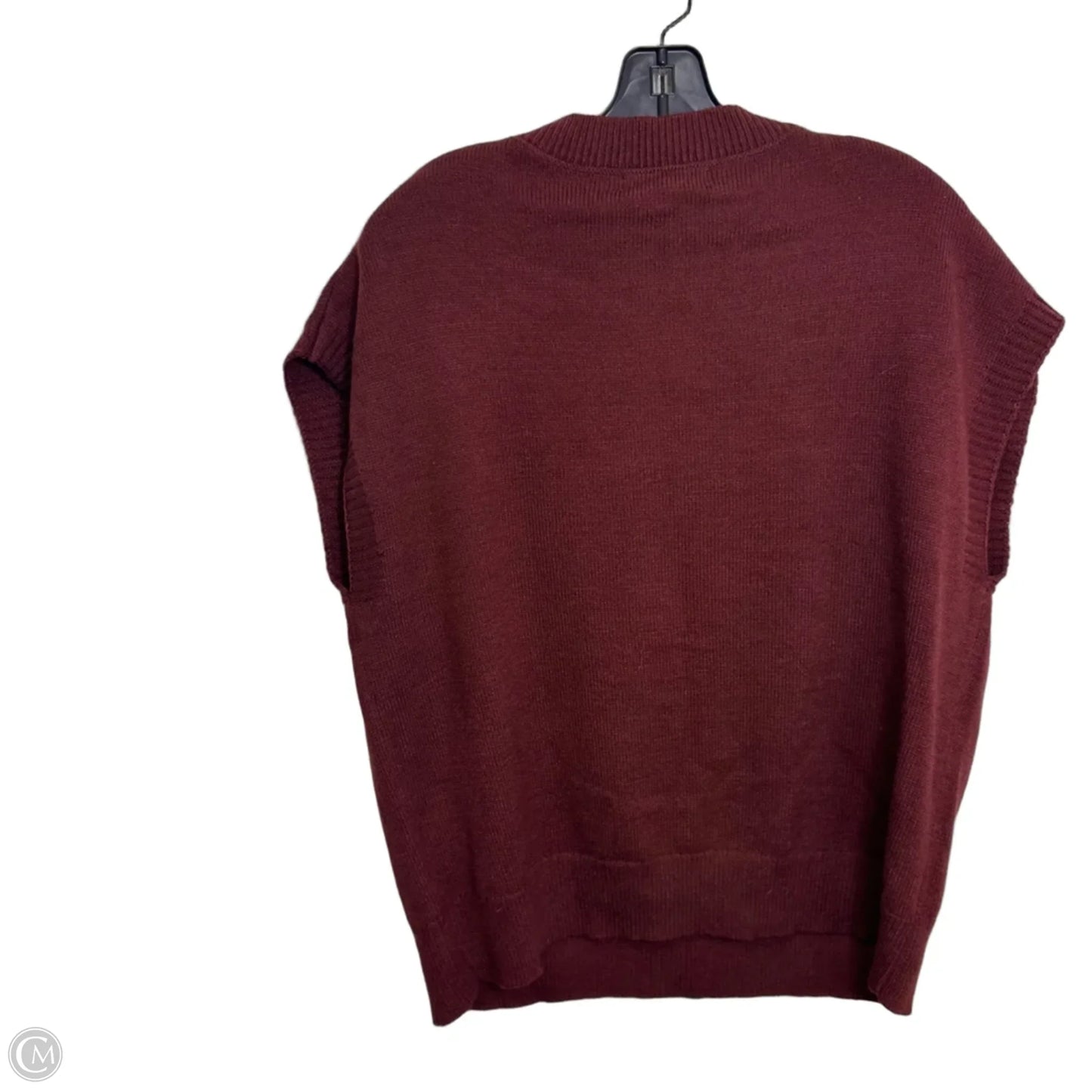 Vest Sweater By Prettygarden In Maroon, Size: M