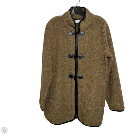 Jacket Faux Fur & Sherpa By Susan Graver In Brown, Size: M
