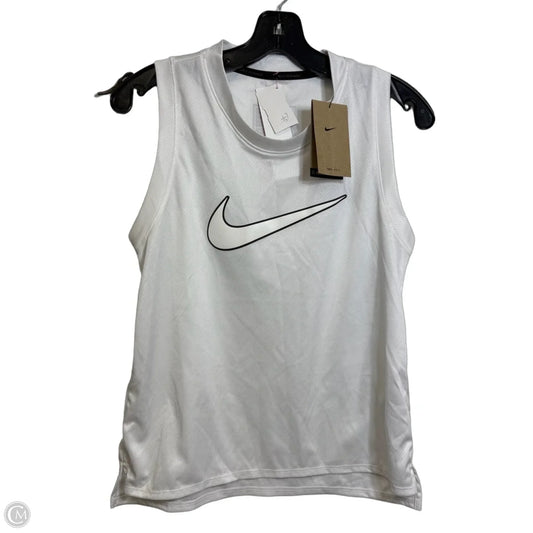Athletic Tank Top By Nike Apparel In White, Size: M