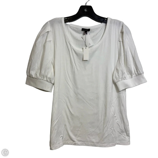 Top Short Sleeve By Talbots In White, Size: M