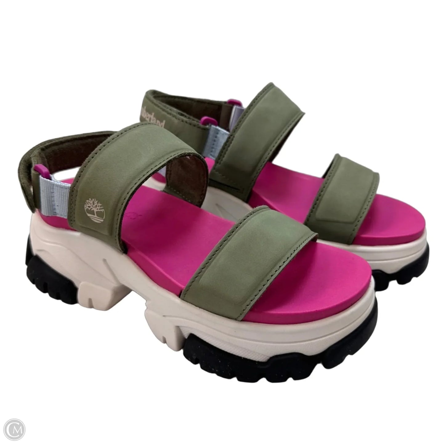 Sandals Heels Platform By Timberland In Green, Size: 7