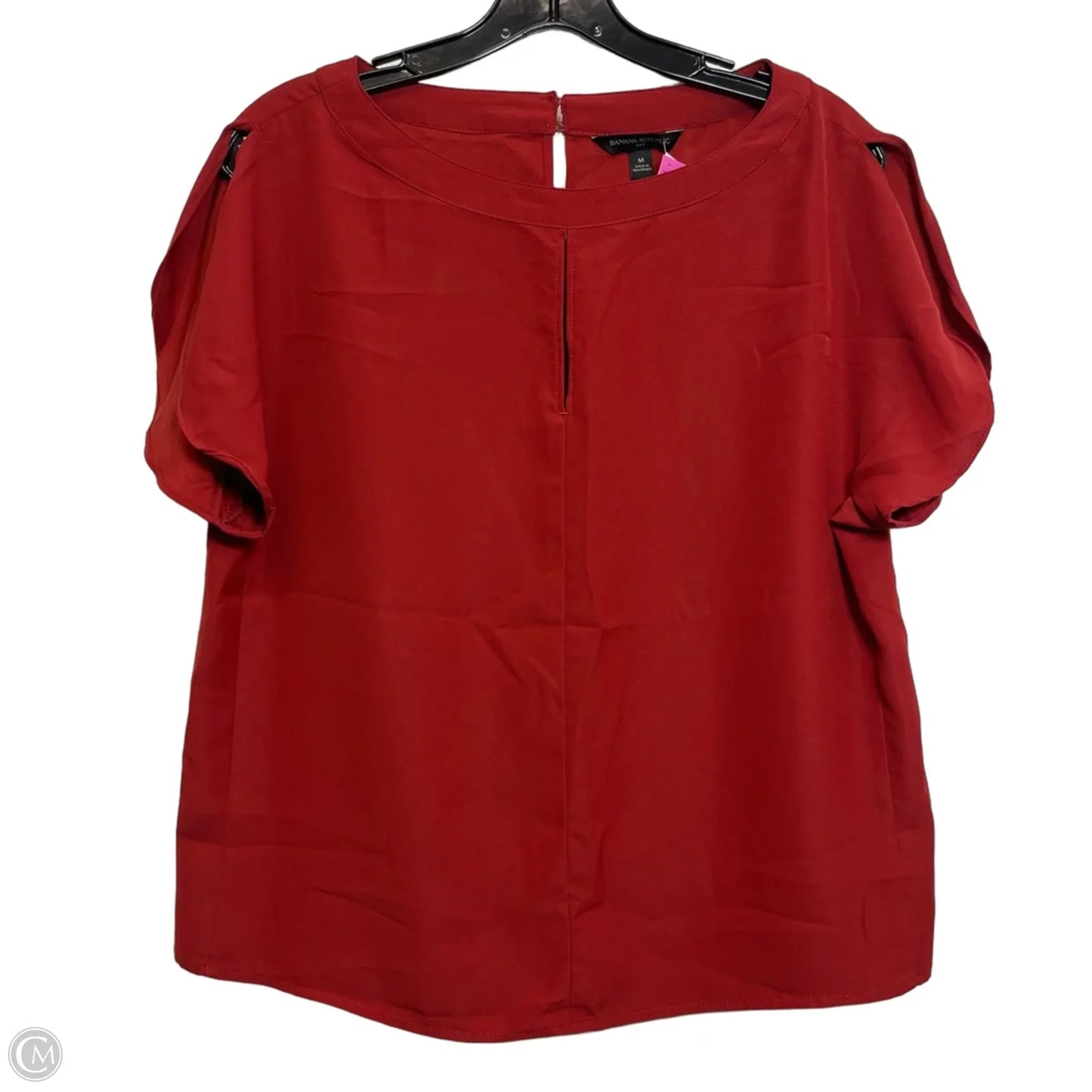 Top Short Sleeve By Banana Republic In Copper, Size: M