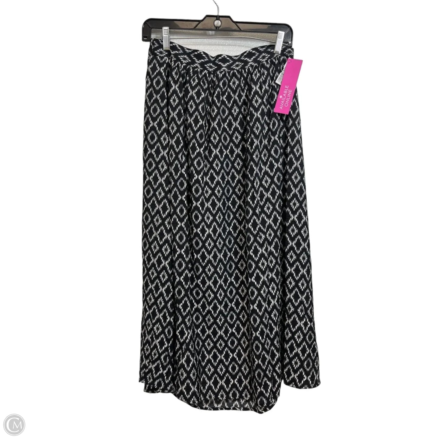 Skirt Midi By Banana Republic In Black, Size: S