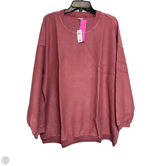 Sweatshirt Crewneck By Aerie In Coral, Size: L