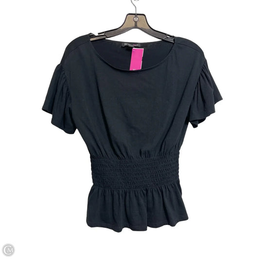 Top Short Sleeve By Inc In Black, Size: S