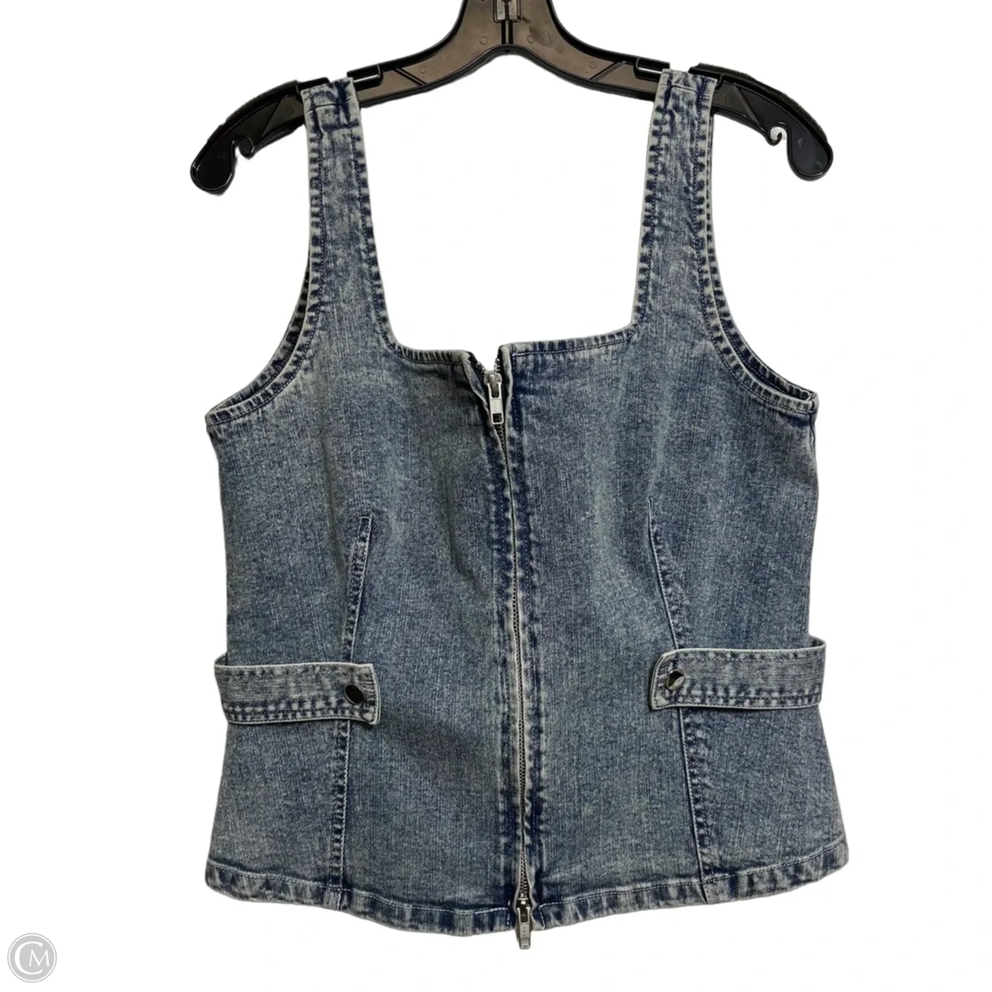 Top Sleeveless By Evereve In Blue Denim, Size: L