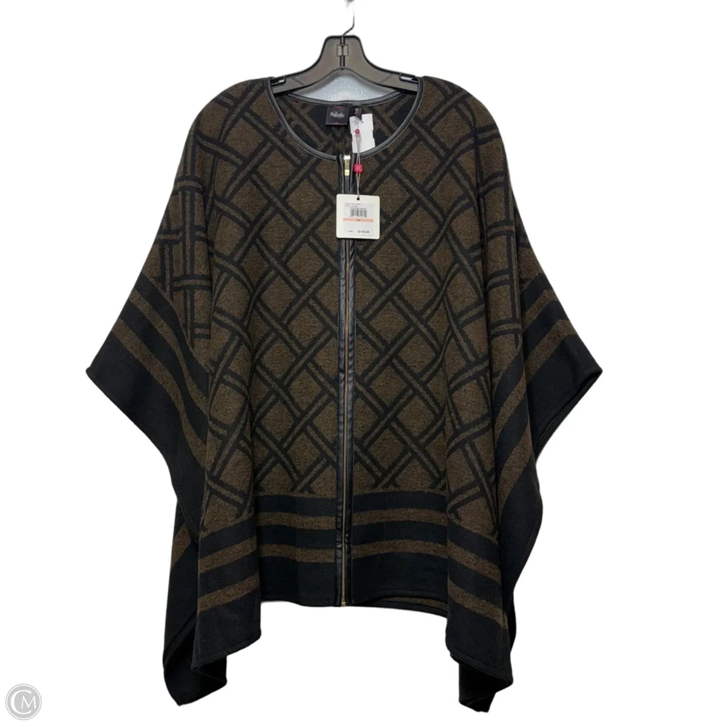 Poncho By Rafaella In Black, Size: 2x