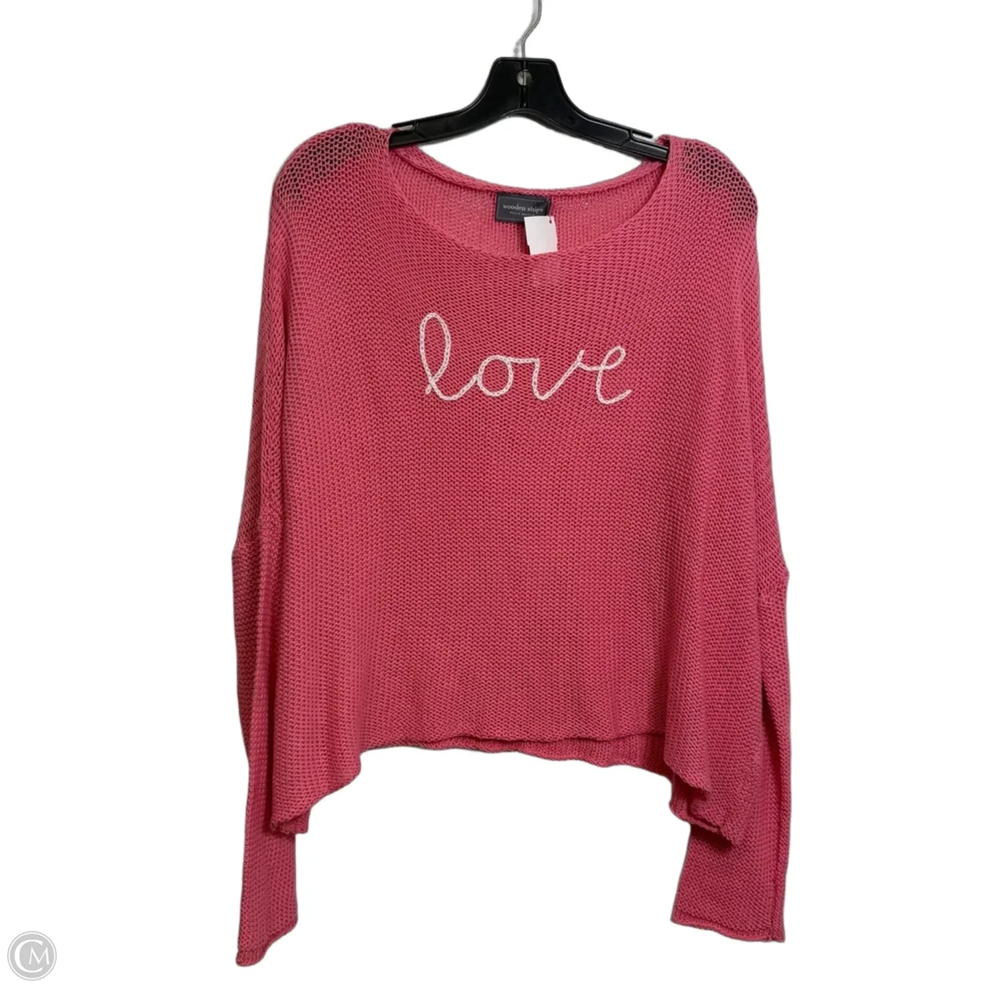 Top Long Sleeve By Wooden Ships In Pink, Size: M