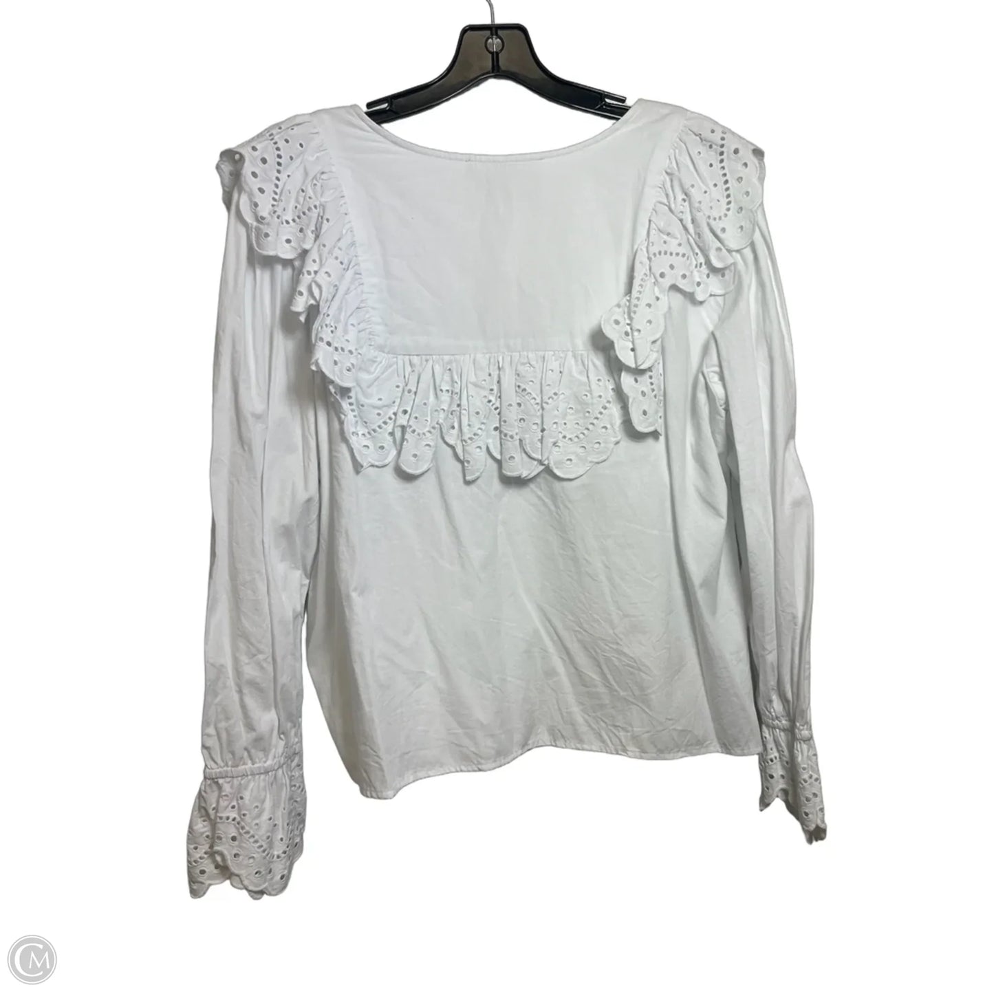 Top Long Sleeve By Loft In White, Size: Xl