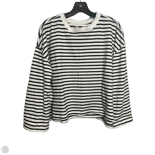Top Long Sleeve By Madewell In Striped Pattern, Size: S