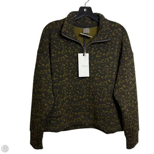 Athletic Top Long Sleeve Collar By Calia In Black, Size: M