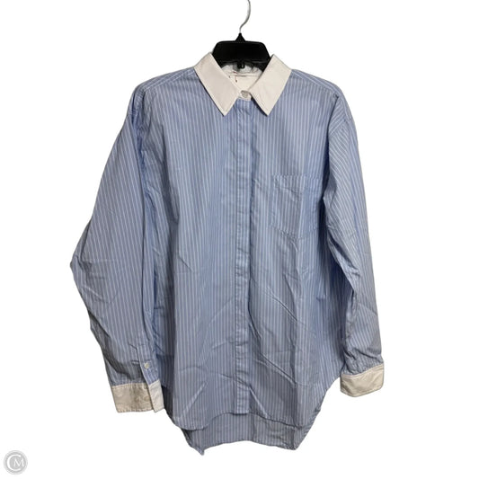 Top Long Sleeve By Good American In Blue, Size: M
