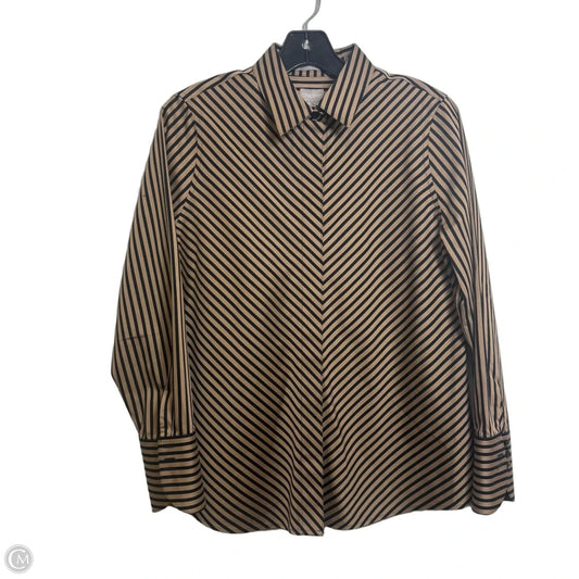 Top Long Sleeve By Chicos In Striped Pattern, Size: S