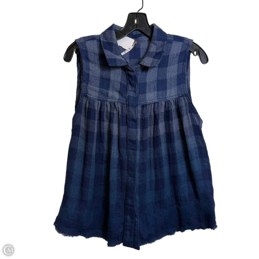 Top Sleeveless By Free People In Blue, Size: M