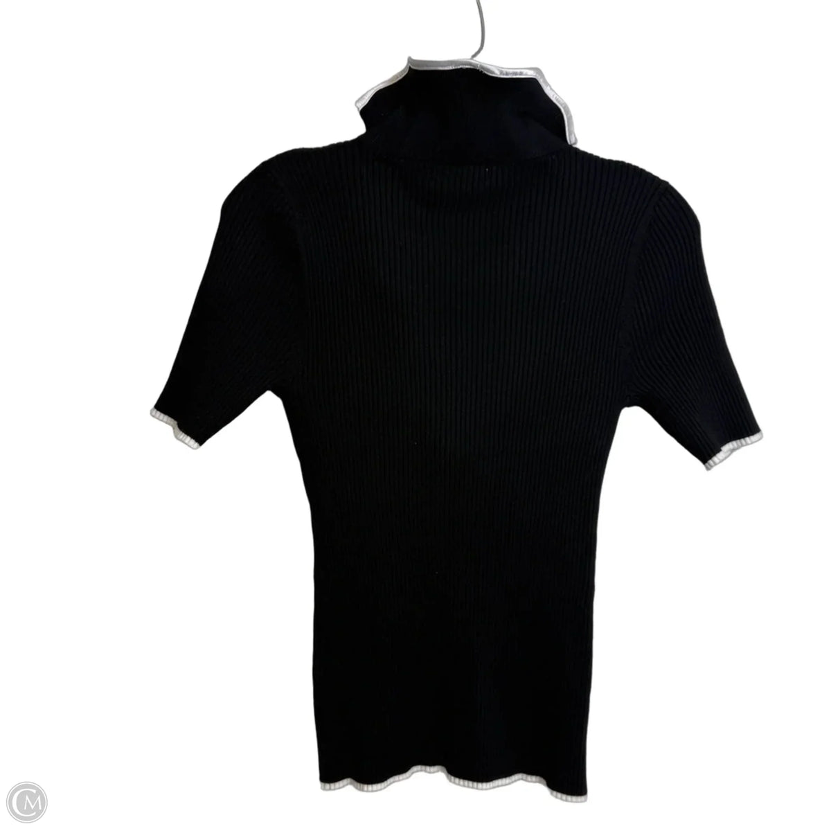Top Short Sleeve By Cme In Black, Size: M